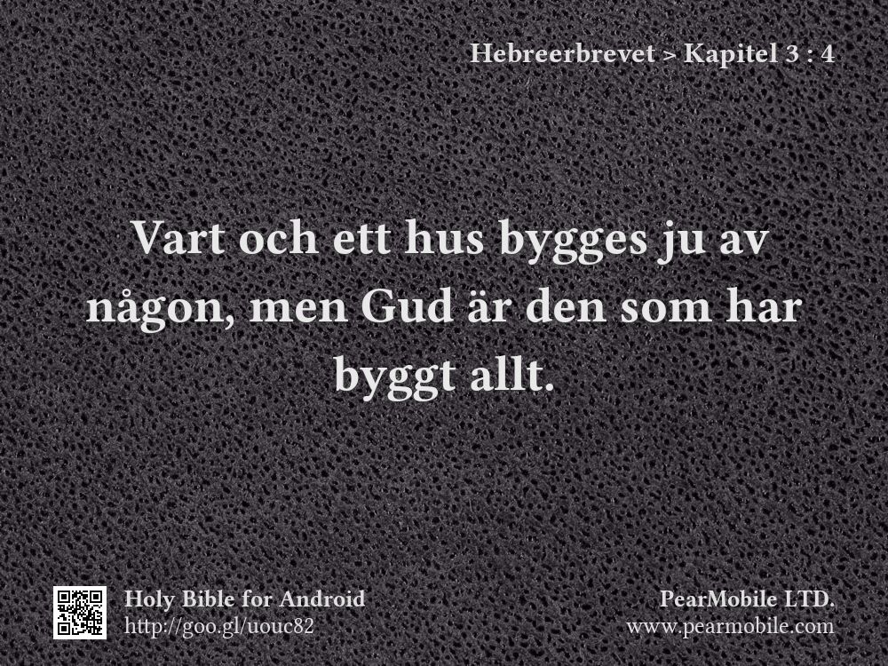 Hebreerbrevet, Kapitel 3:4